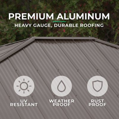 Image showing  12 ft. x 12 ft. Meridian Cedar Octagon Gazebo with Rust-Free Aluminum Roof