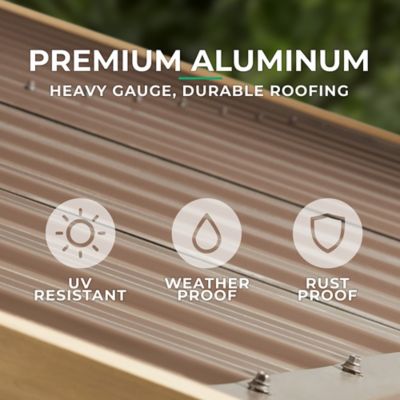 Image showing  8 ft. x 5 ft. Cedar Meridian Grilling Pavilion with Aluminum Roof