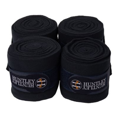 Huntley Equestrian Fleece Horse Polo Wraps, Navy, 4 pk.