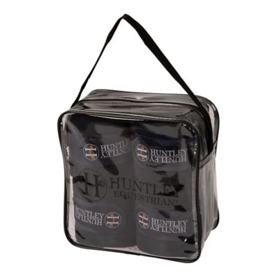 Image showing 5 th Huntley Equestrian Fleece Horse Polo Wraps, Navy, 4 pk.