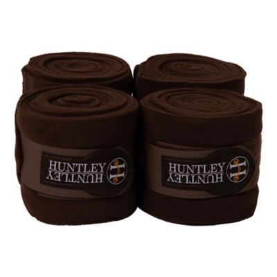 Image showing  Fleece Horse Polo Wraps, Brown, 4-Pack