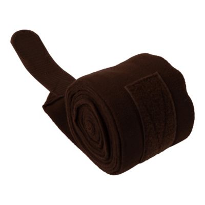 Image showing  Fleece Horse Polo Wraps, Brown, 4-Pack