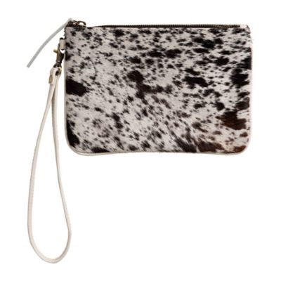 Huntley Equestrian Equestria Cowhide Wristlet Handbag