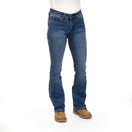 Mid Blue Low Rise Bootcut Jeans