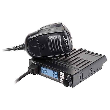 Cobra 40-Channel Fixed Mount Ultracompact CB Radio, Black