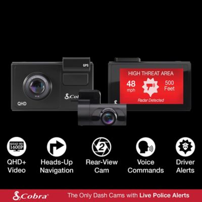 Image showing 6 th Cobra 1080p SC 200D Dual View Smart Dash Cam with 3 in. Display