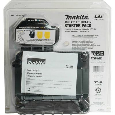 Image showing 7 th Makita 18 V, 4.0 Ah LXT Lithium-Ion Battery and Charger Starter pk., Black