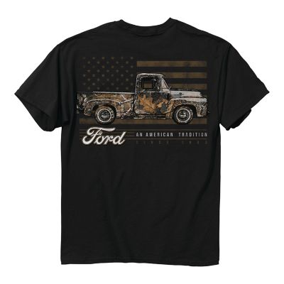 Ford Men's American Camo Crew Neck Short-Sleeve T-Shirt