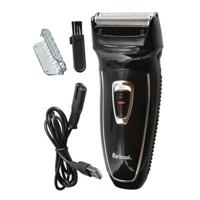 Barbasol Men's Rechargeable Foil Shaver with Pop-Up Trimmer, Black