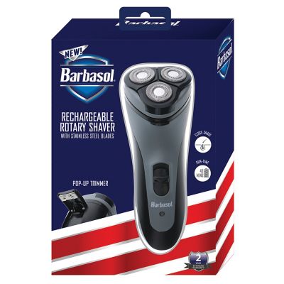Image showing  Men's Rechargeable Dry Rotary Electric Shaver with Pop-Up Trimmer