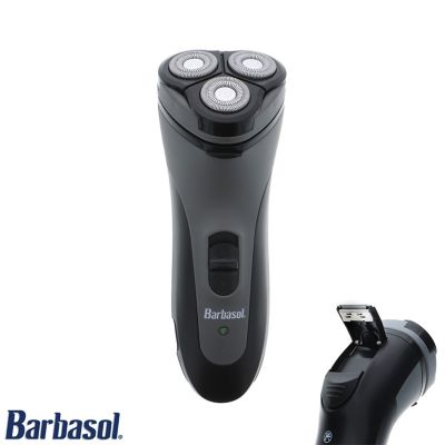 Image showing 6 th Barbasol Men's Rechargeable Dry Rotary Electric Shaver with Pop-Up Trimmer