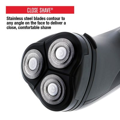 Image showing 8 th Barbasol Men's Rechargeable Dry Rotary Electric Shaver with Pop-Up Trimmer