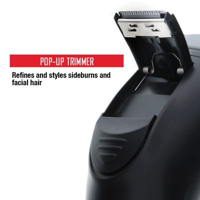 Image showing 9 th Barbasol Men's Rechargeable Dry Rotary Electric Shaver with Pop-Up Trimmer