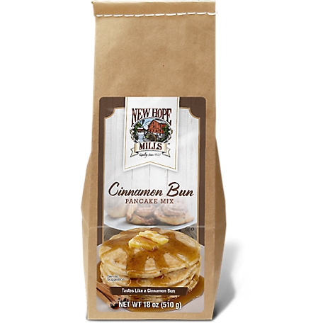 New Hope Mills Cinnamon Bun Pancake Mix, 18 oz., FINNHMCBP01