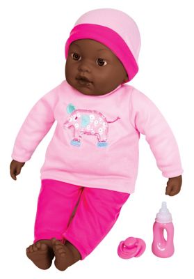 Lissi 16 in. Baby Beatrice Interactive African American Baby Doll with Accessories