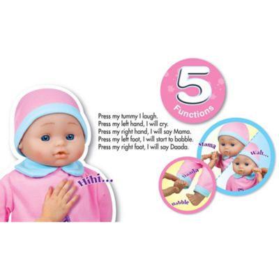 Image showing  Dolls 14 in. Interactive Baby Doll with Accessories