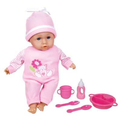 Lissi Dolls 13 in. Talking Baby Doll with Feeding Accessories