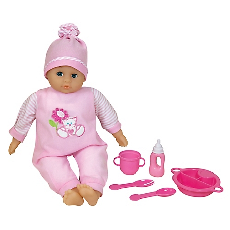 Lissi Dolls 16 in. Talking Baby Doll with Feeding Accessories