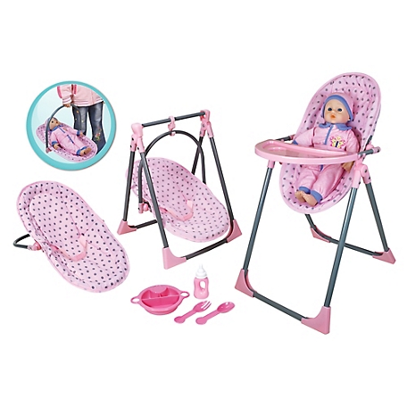 Lissi Dolls 4-in-1 Doll High Chair Set