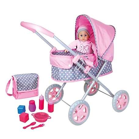 Lissi Dolls Baby Doll Pram with 14 in. Soft Baby