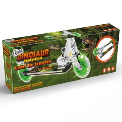 Image showing  Kids' Dinosaur Foldable Scooter with Light-Up Wheels, Ages 5 and Up