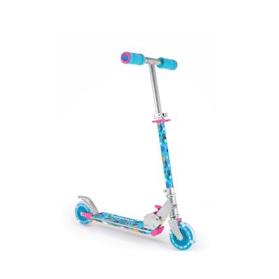 Ozbozz Kids' Mermaid Foldable Scooter with Light-Up Wheels, For Ages 5+