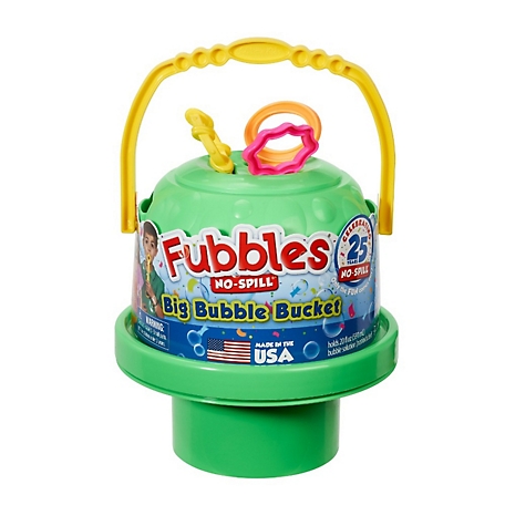 Little Kids Fubbles No Spill Big Bubble Bucket, Green