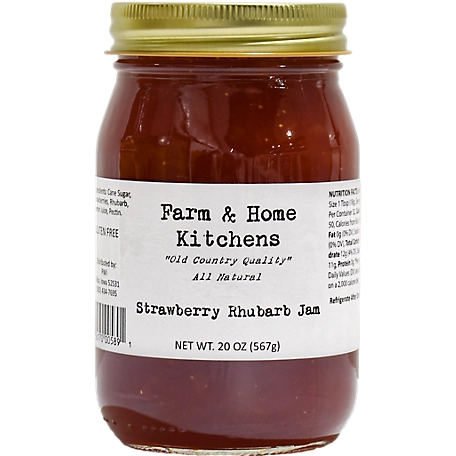 Farm & Home Kitchens Strawberry Rhubarb Jam, 20 oz.
