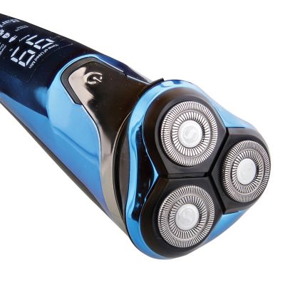 Image showing  Men's Rechargeable Wet/Dry LCD Lithium Rotary Shaver with Pop-Up Trimmer