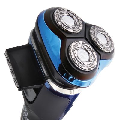 Image showing  Men's Rechargeable Wet/Dry LCD Lithium Rotary Shaver with Pop-Up Trimmer