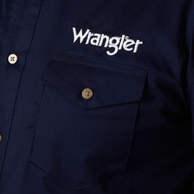Image showing 5 th Wrangler Men's Logo Button-Down Shirt