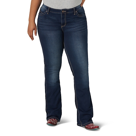 Wrangler Women's Plus Size Classic Fit Mid-Rise Ultimate Riding Jeans, Q-Baby
