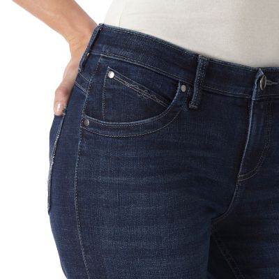 Image showing 4 th Wrangler Women's Stretch Fit Mid-Rise Ultimate Riding Jeans, Q-Baby