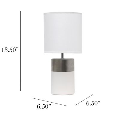 Image showing  2-Tone Basics Table Lamp, White Shade