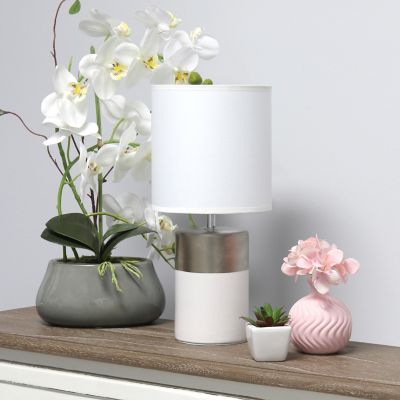 Image showing  2-Tone Basics Table Lamp, White Shade