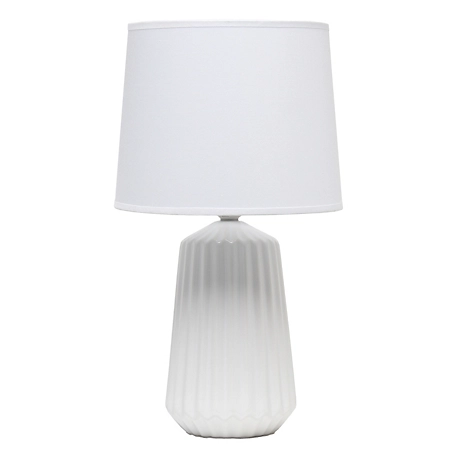Simple Designs Off Pleated Base Table Lamp