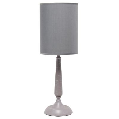Image showing  20 in. H Traditional Candlestick Table Lamp, Gray Base