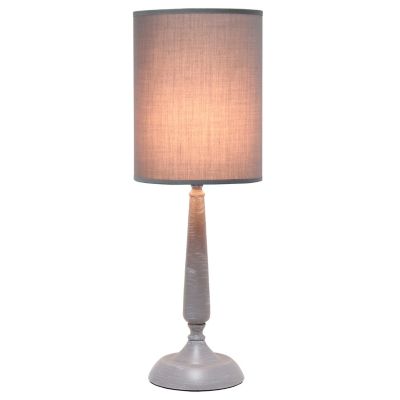 Image showing  20 in. H Traditional Candlestick Table Lamp, Gray Base