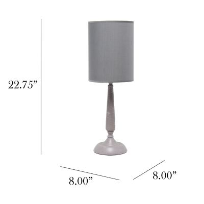 Image showing  20 in. H Traditional Candlestick Table Lamp, Gray Base