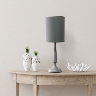Image showing  20 in. H Traditional Candlestick Table Lamp, Gray Base