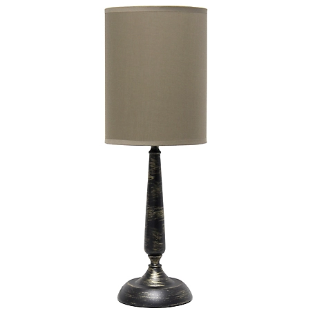 Simple Designs 20 in. H Traditional Candlestick Table Lamp, Oil-Rubbed Bronze Base