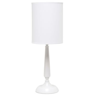 Image showing  20 in. H Traditional Candlestick Table Lamp, White Base