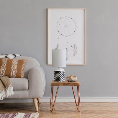 Image showing  Fresh Prints Table Lamp, Black Coin