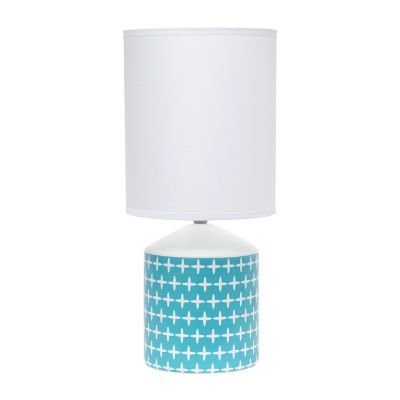 Image showing  Fresh Prints Table Lamp, Blue Cross