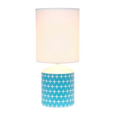 Image showing  Fresh Prints Table Lamp, Blue Cross