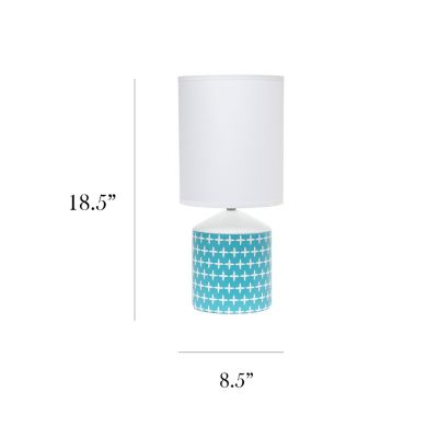 Image showing  Fresh Prints Table Lamp, Blue Cross