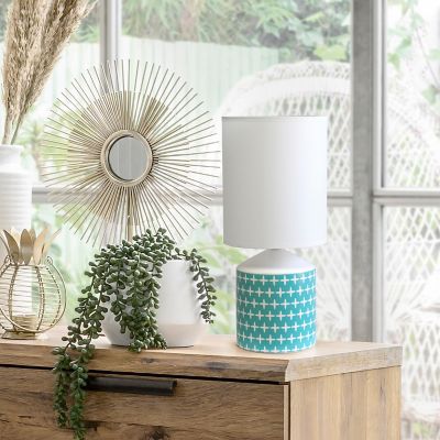 Image showing  Fresh Prints Table Lamp, Blue Cross