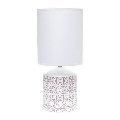 Image showing  Fresh Prints Table Lamp, Tan Flowers