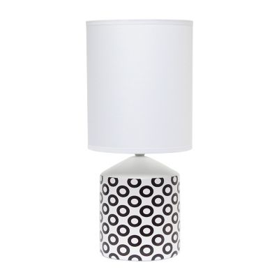 Image showing  Fresh Prints Table Lamp, Black Ovals