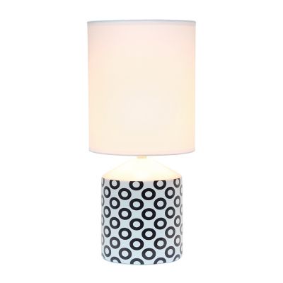 Image showing  Fresh Prints Table Lamp, Black Ovals